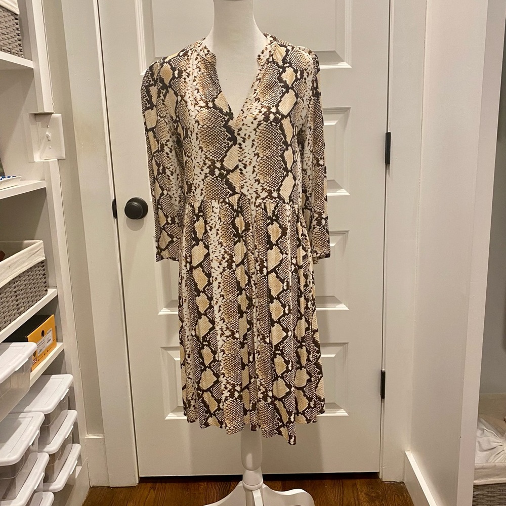 Maeve Snakeprint Skater Dress